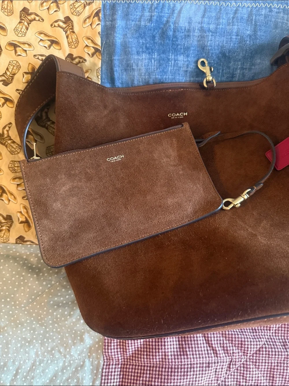 Coach suede hobo